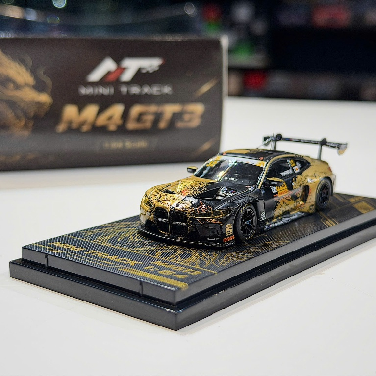 XE MÔ HÌNH BMW M4 GT3 DRAGON,TỶ LỆ 1/64 MINI TRACK