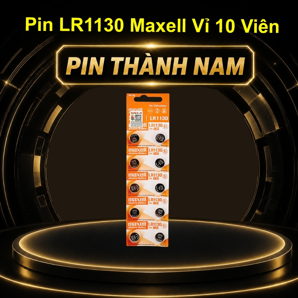 Pin LR1130 Maxell Vỉ 10 Viên Chính Hãng Dung Lượng Cao