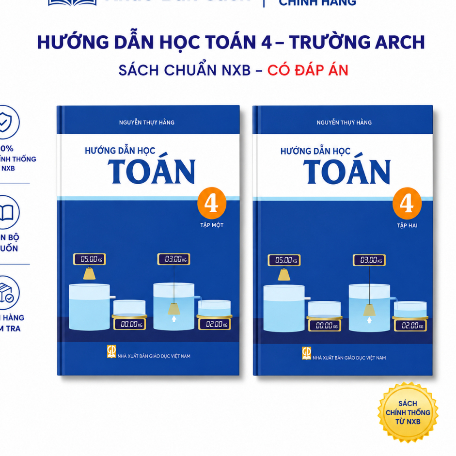 Sách Hướng dẫn học Toán lớp 4 - Archimedes School (Bản Mới Nhất 2025-2026)