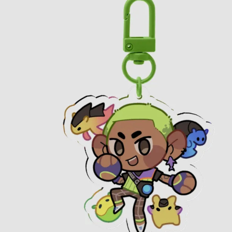 Valorant Gekko 50mm Clear Acrylic Keychains