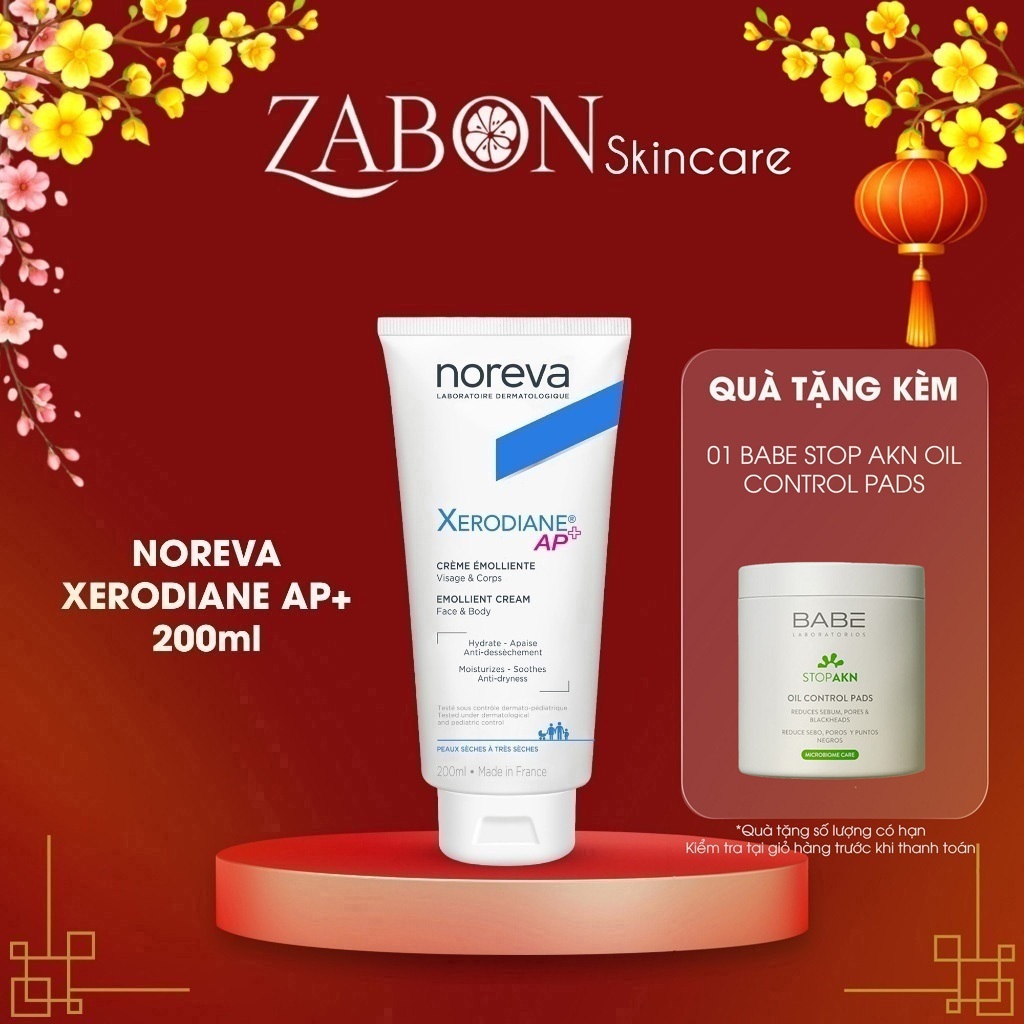 Kem NOREVA XERODIANE AP+ EMOLLIENT CREAM dưỡng ẩm da 200ml