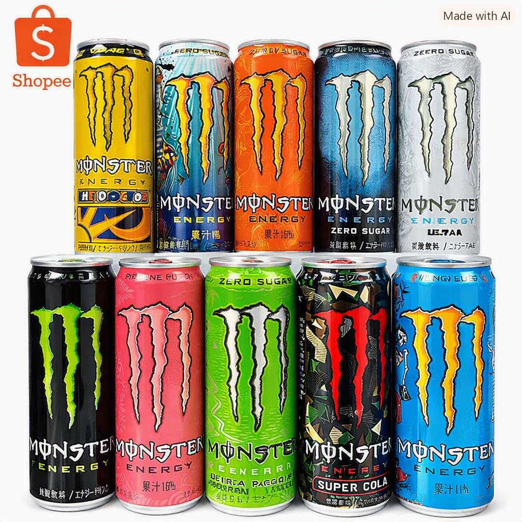 Nước Tăng Lực Monster Energy hàng nhập khẩu Asahi Nhật , Ireland (Lon 355ml/500ml)