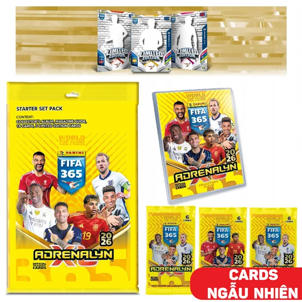 Bộ Thẻ Hình Khởi Đầu FIFA 365 2026 Adrenalyn