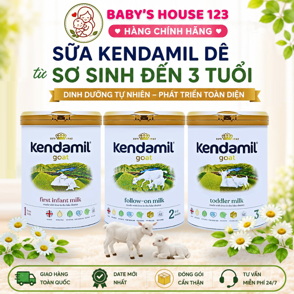 Sữa Bột Công Thức Kendamil Dê - Sữa Dê Kendamil UK Anh Quốc Đạm A2 Dễ Tiêu Hoá - Hộp 800g