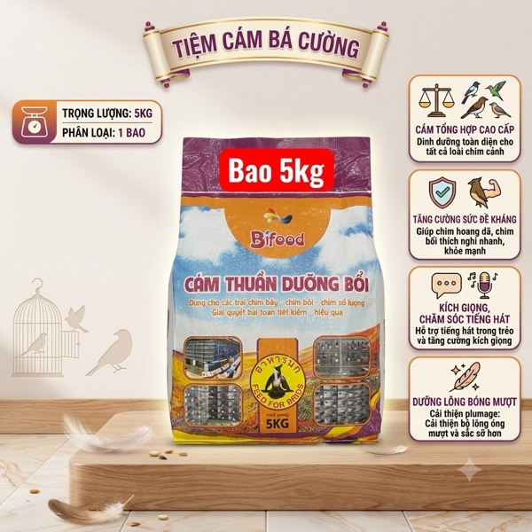 Cám Tổng Hợp Thuần Dưỡng Bổi Bifood - Bao 5kg - Bao 3kg