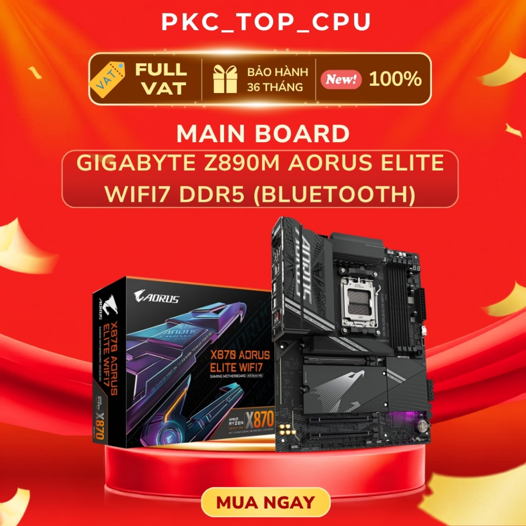 ( Full VAT ) Bo mạch chủ - Mainboard GIGABYTE Z890M AORUS ELITE WIFI 7 ( Intel Z890 / Socket 1851 / 