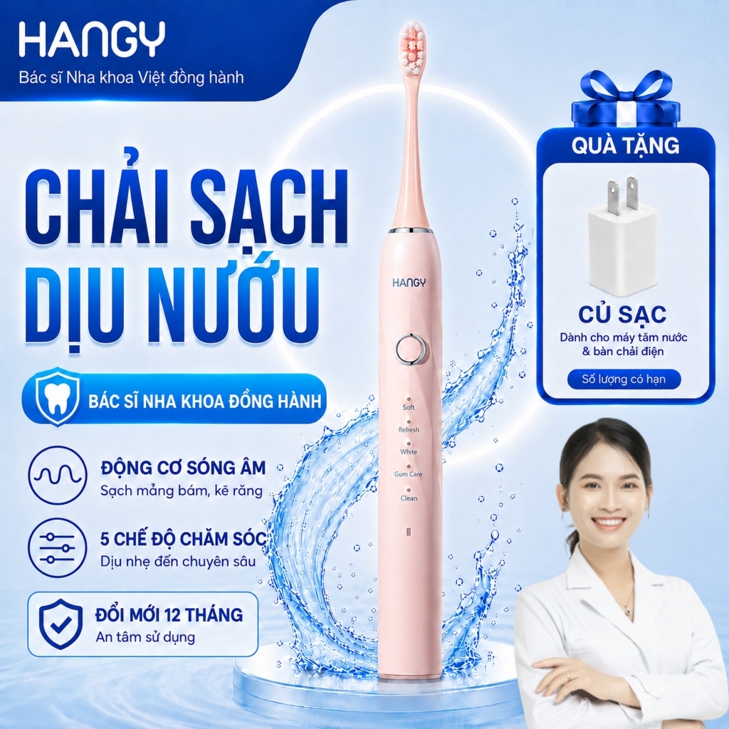 Bàn chải điện HANGY chuẩn nha khoa HY23 Pro & X1