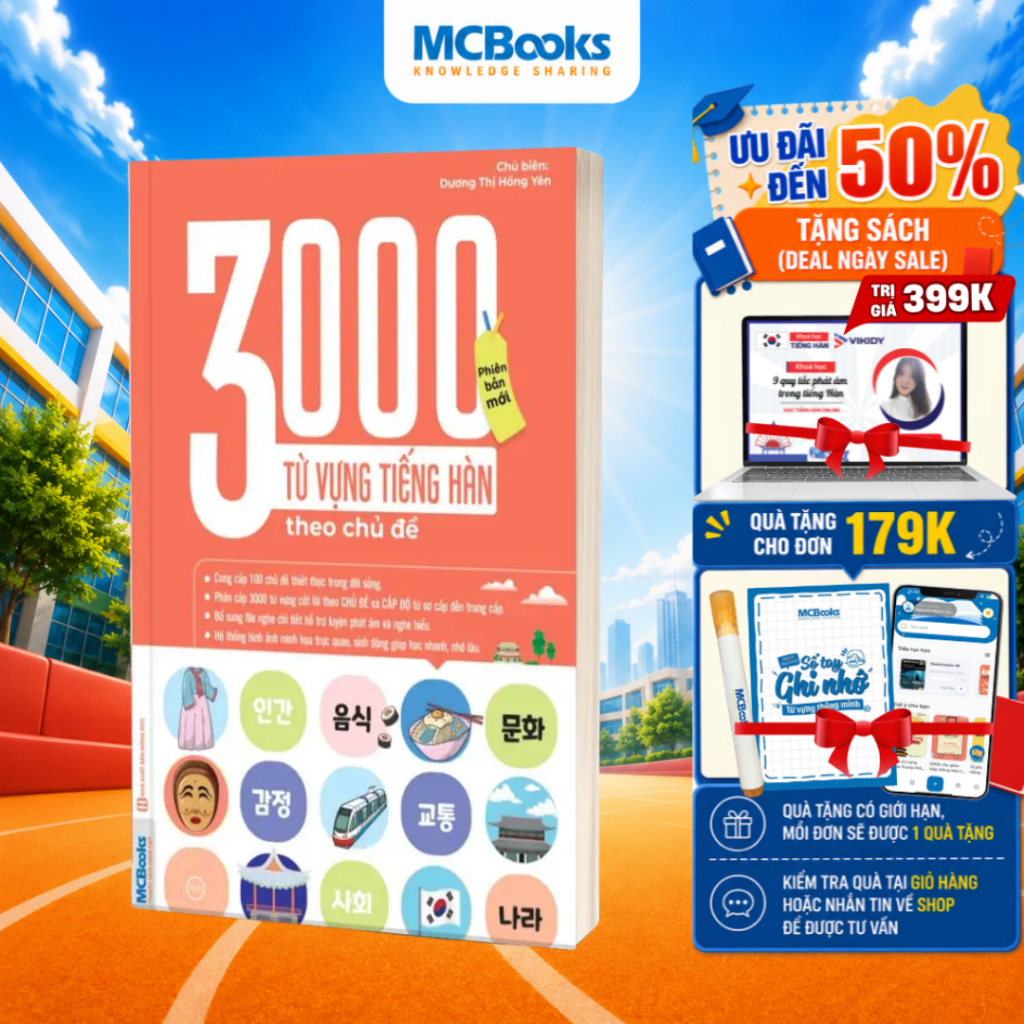 Sách - 3000 Từ Vựng Tiếng Hàn Theo Chủ Đề