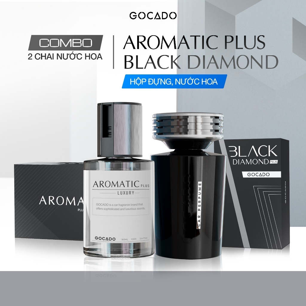 Combo Nước Hoa Ô Tô Cao Cấp  AROMATIC +  BLACK DIAMOND GOCADO