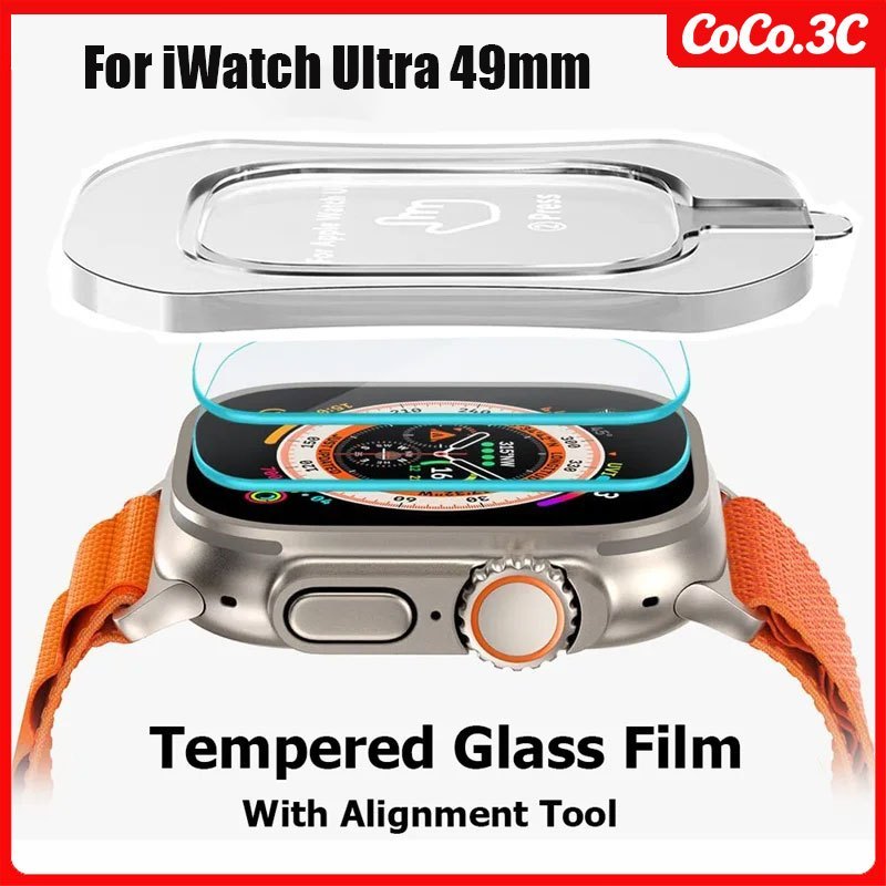 Kính cường lực Dễ dàng lắp đặt Công cụ cho IWatch Ultra 2 3 49mm Bảo vệ toàn màn hình cho iWatch Ult