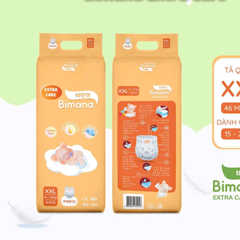 Xả hàng lẻ size tã bỉm Bimana extra hàn quốc