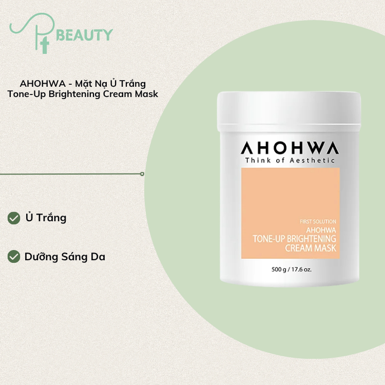 Mặt Nạ AHOHWA Ủ Trắng Tone-Up Brightening Cream Mask