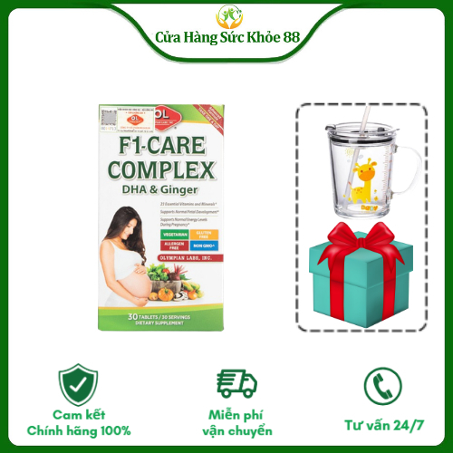 Vitamin Tổng Hợp Cho Bà Bầu Olympian Labs F1 Care Complex - Hỗ Trợ Tăng Cường Sức Khoẻ - 30 Viên/Hộp