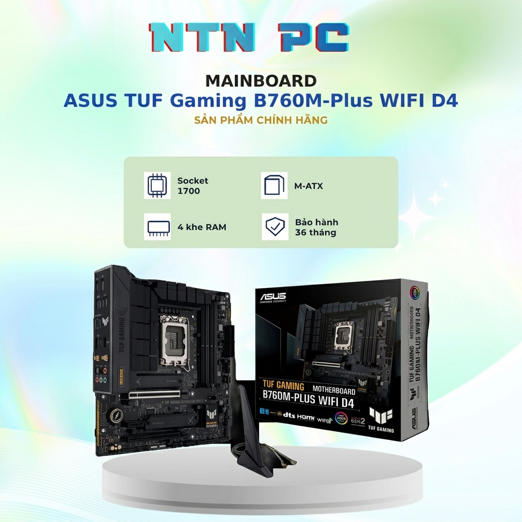 MAINBOARD BO MẠCH CHỦ ASUS TUF GAMING B760M-PLUS WIFI D4