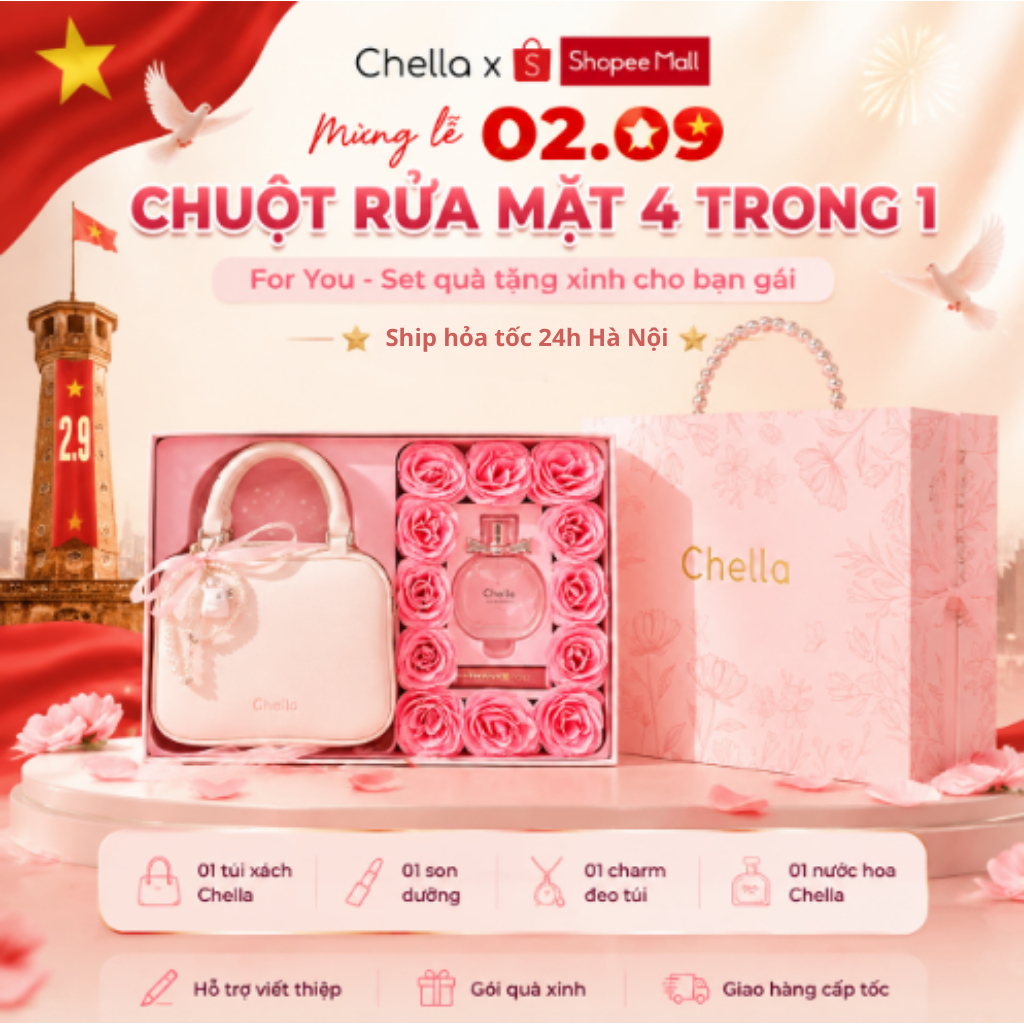 Bộ Quà Tặng Túi Xách CHELLA "For You" 2026- Quà tặng cho phái nữ - Quà tặng ý nghĩa cho nữ - Quà sin