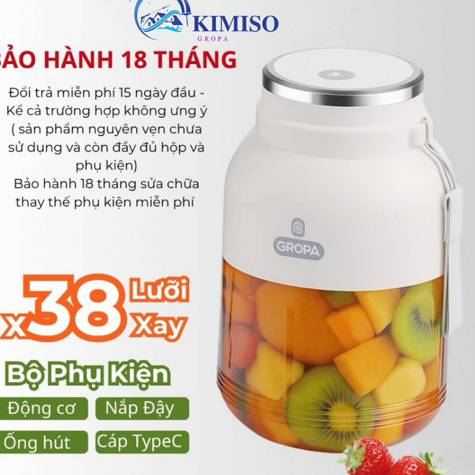 Máy xay sinh tố cầm tay Gropa dung tích 1000ml , máy xay sinh tố Gropa chính hãng