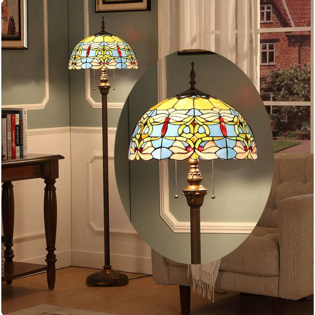 ĐÈN PHONG CÁCH CHÂU ÂU-ĐÈN ĐỨNG TIFFANY- FLOOR LAMP