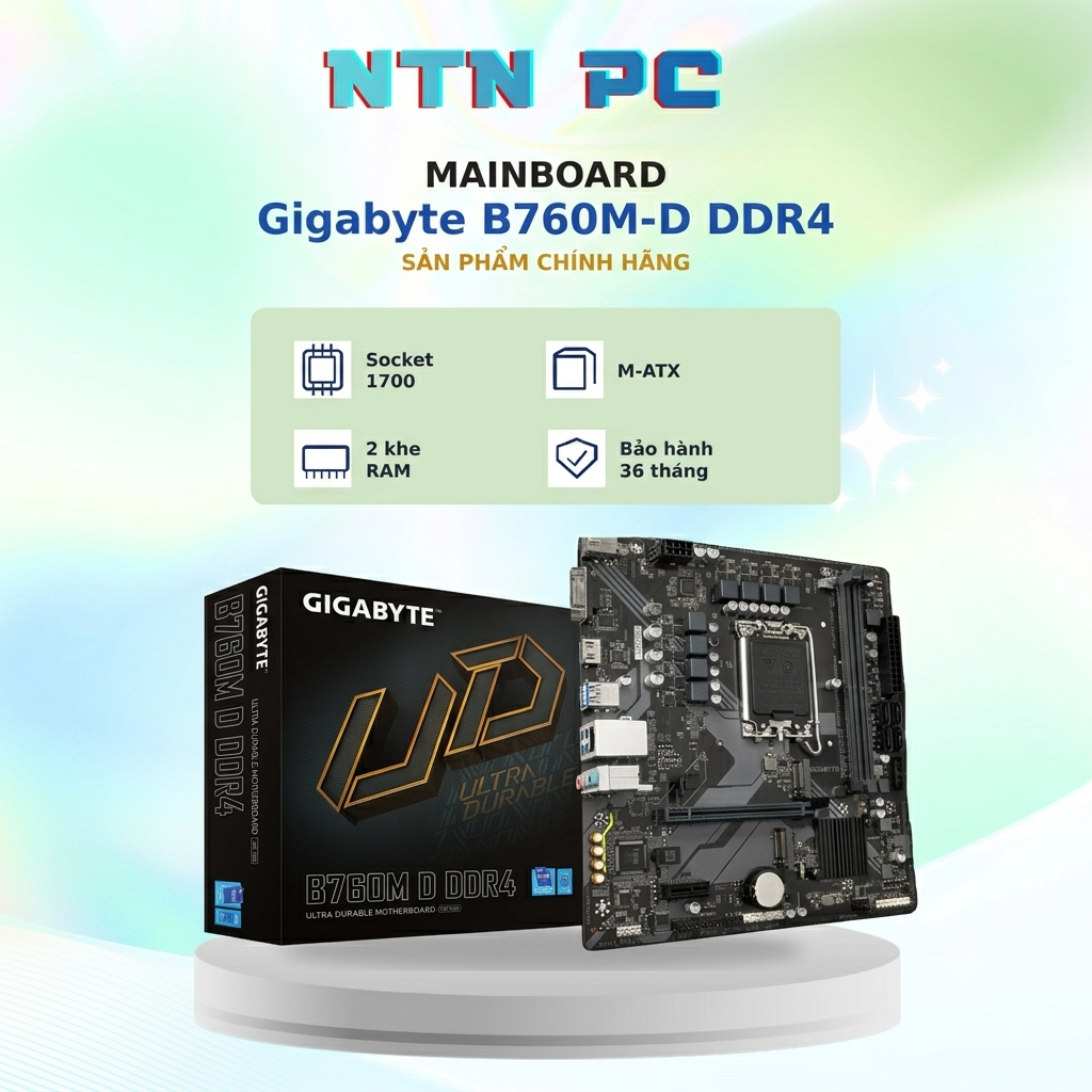 MAINBOARD BO MẠCH CHỦ GIGABYTE B760M D DDR4