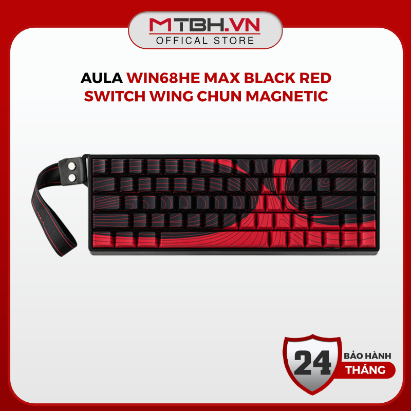 Bàn Phím Cơ Từ Tính AULA WIN68HE MAX Black Red - Switch Nam Châm Wing Chun Magnetic, Tính Năng Rapid