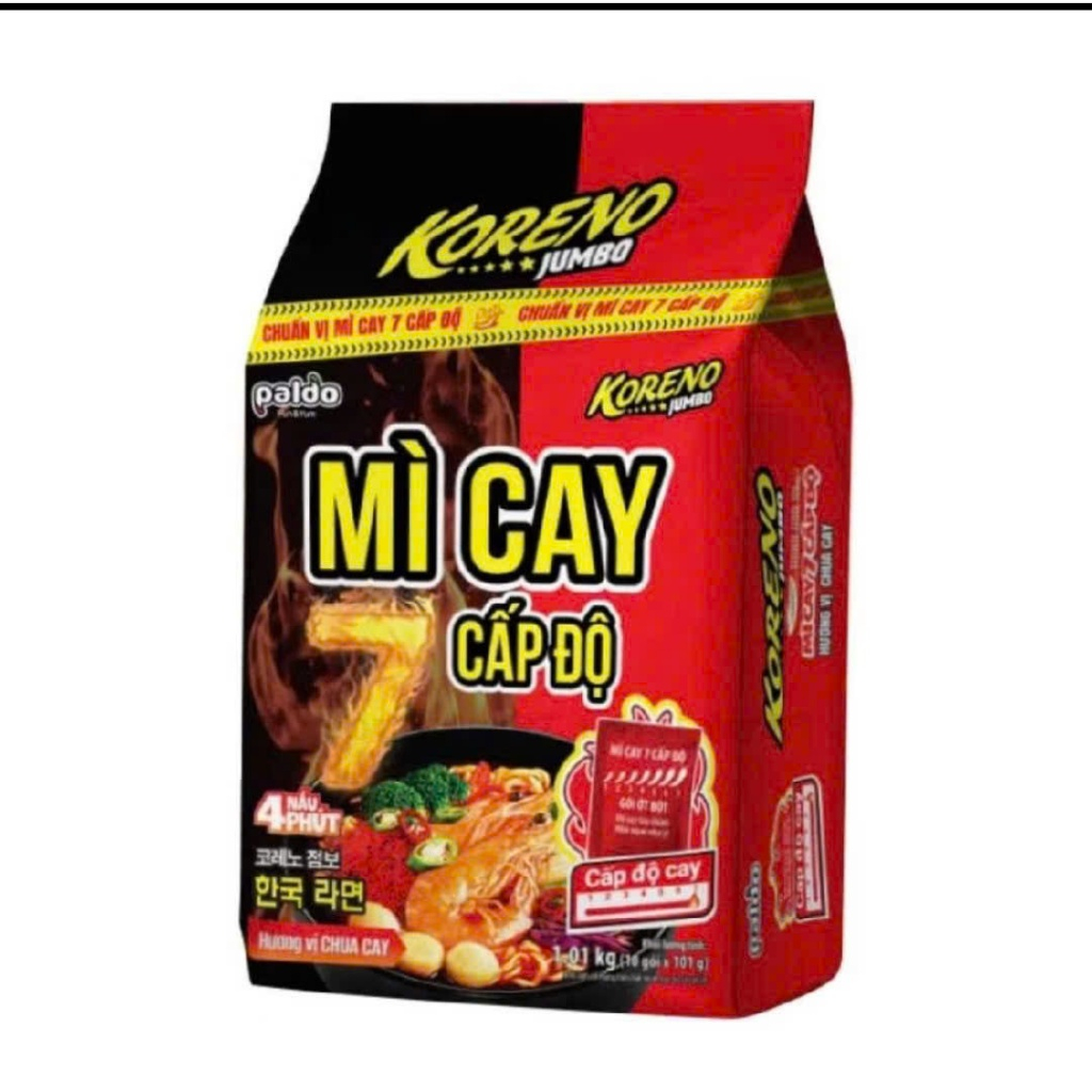 Jumbo Koreno  mì cay 7 cấp độ 10 gói