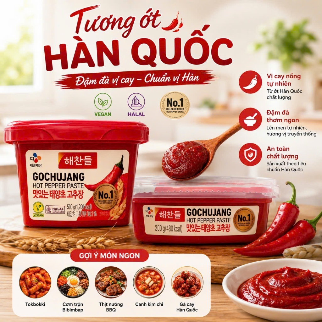 TƯƠNG ỚT HÀN QUỐC GOCHUJANG 200G/500G
