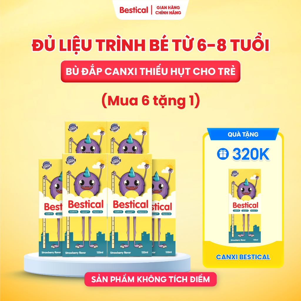 [DEAL HOT] - Combo 6 Canxi Bestical (Không tích điểm) - Tặng 1 Bestical
