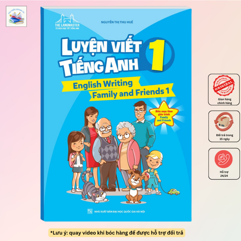 Sách - The langmaster - Luyện viết tiếng Anh 1 (English Writing Family and Friends 1)