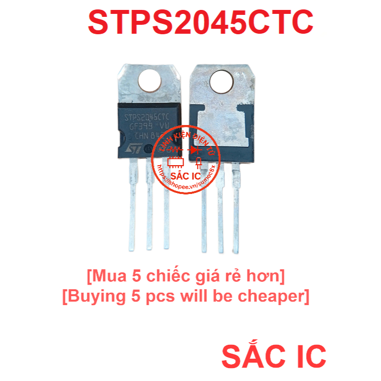 STPS2045CTC 2045 diot xung nguồn đầu ra - Mới nguyên bản - Original NEW