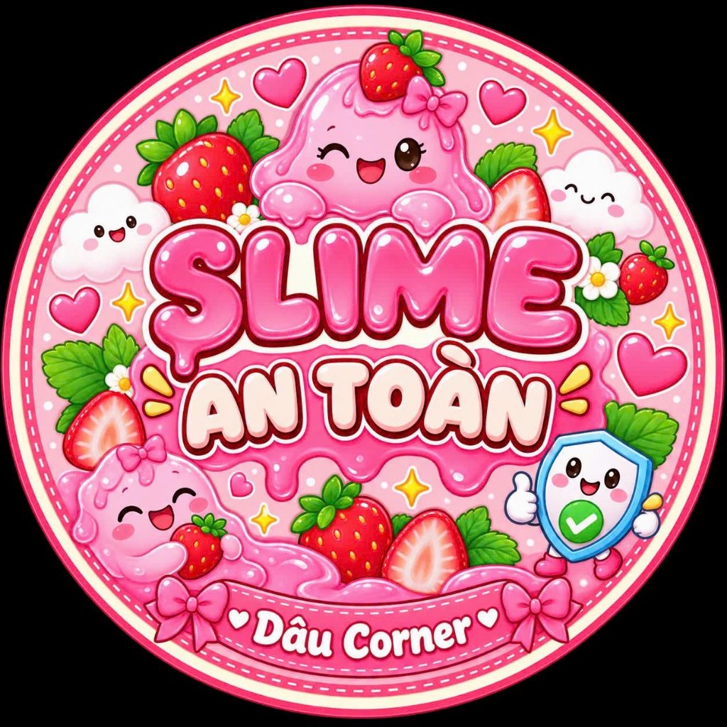 Bộ kit SLIME BASIC LỚN Dâu Corner tặng kèm hương + hướng dẫn - Slime an toàn