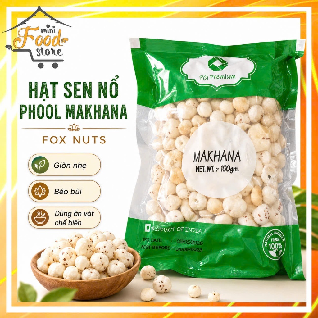 Hạt Sen Nổ Phồng – Fox Nuts/ Phool Makhana [Mini Food]