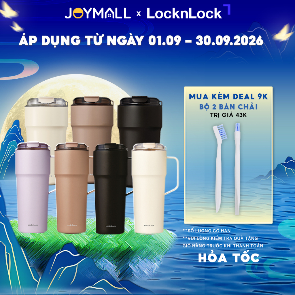 Ly Giữ Nhiệt LocknLock Metro Cafe Tumbler LHC4418 750ml, Hàng Chính Hãng, Thép Phủ Sứ - JoyMall