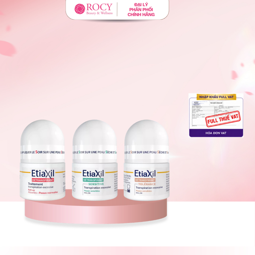 Lăn nách khử mùi Etiaxil ngăn đổ mồ hôi không bết dính, ố vàng dành cho nam nữ 15ml