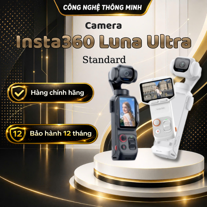 Camera Kỹ Thuật Số Insta360 Luna Ultra - Standard Bundle - Máy Quay 4K - Gimbal 3 Trục AI Tracking
