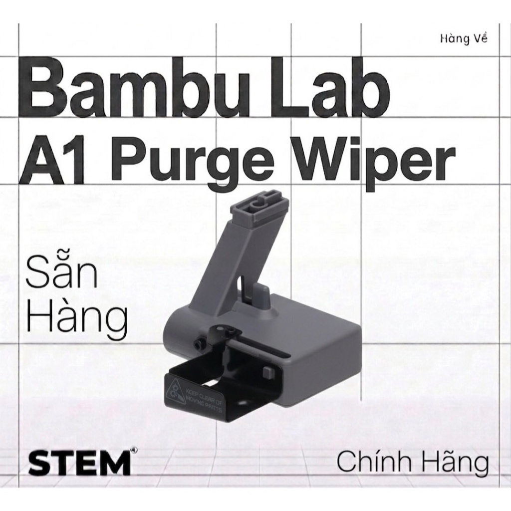 Bộ Gạt Nhựa Thừa Bambu Lab Dòng A1 / A1 Mini (Purge Wiper) - Sẵn Hàng, thay thế Bambu Lab A Series
