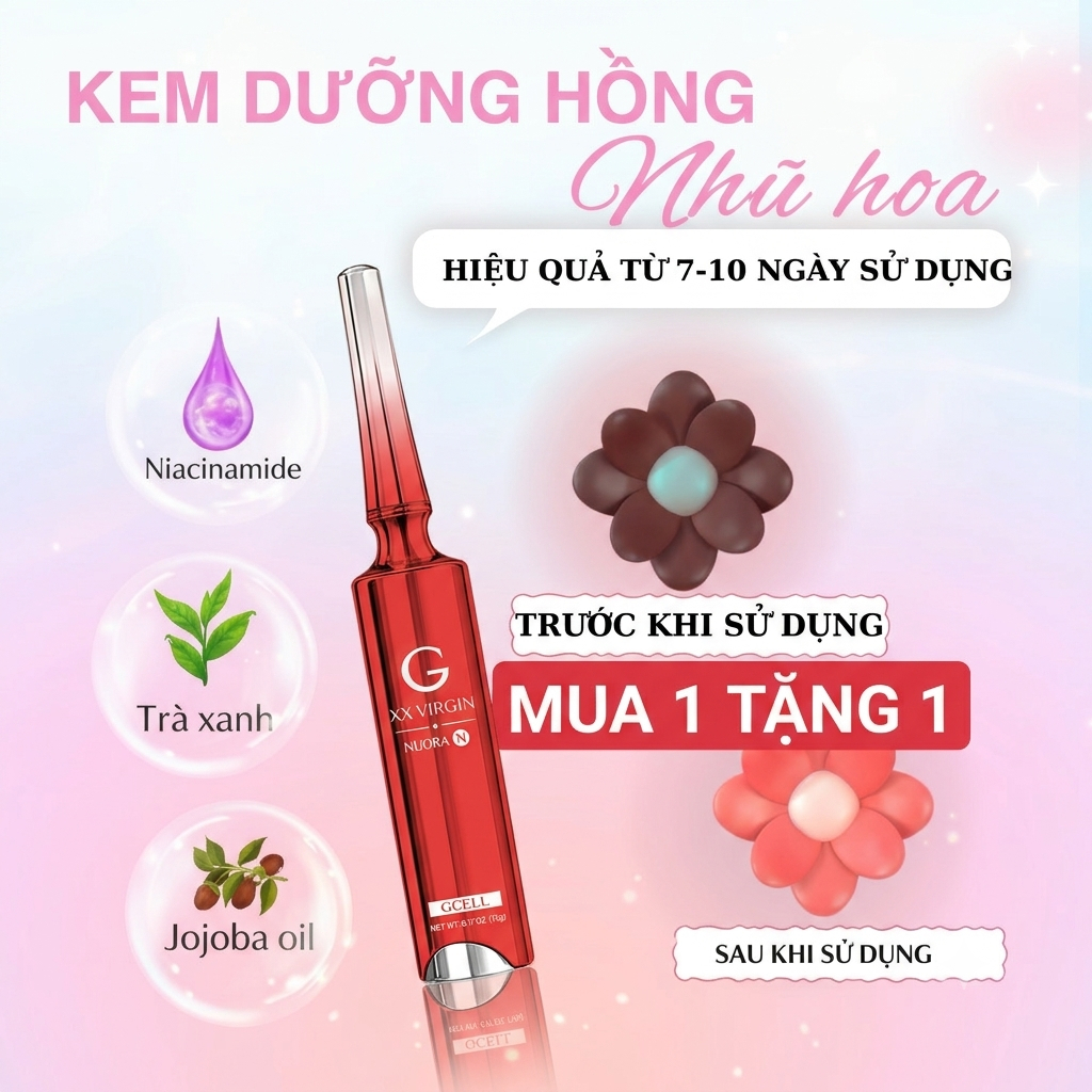 GCELL XXVIRGIN KEM HỒNG NHŨ HOA VÀ BIKINI 5g, 10g, 20g  (N1-CHÍNH HÃNG)