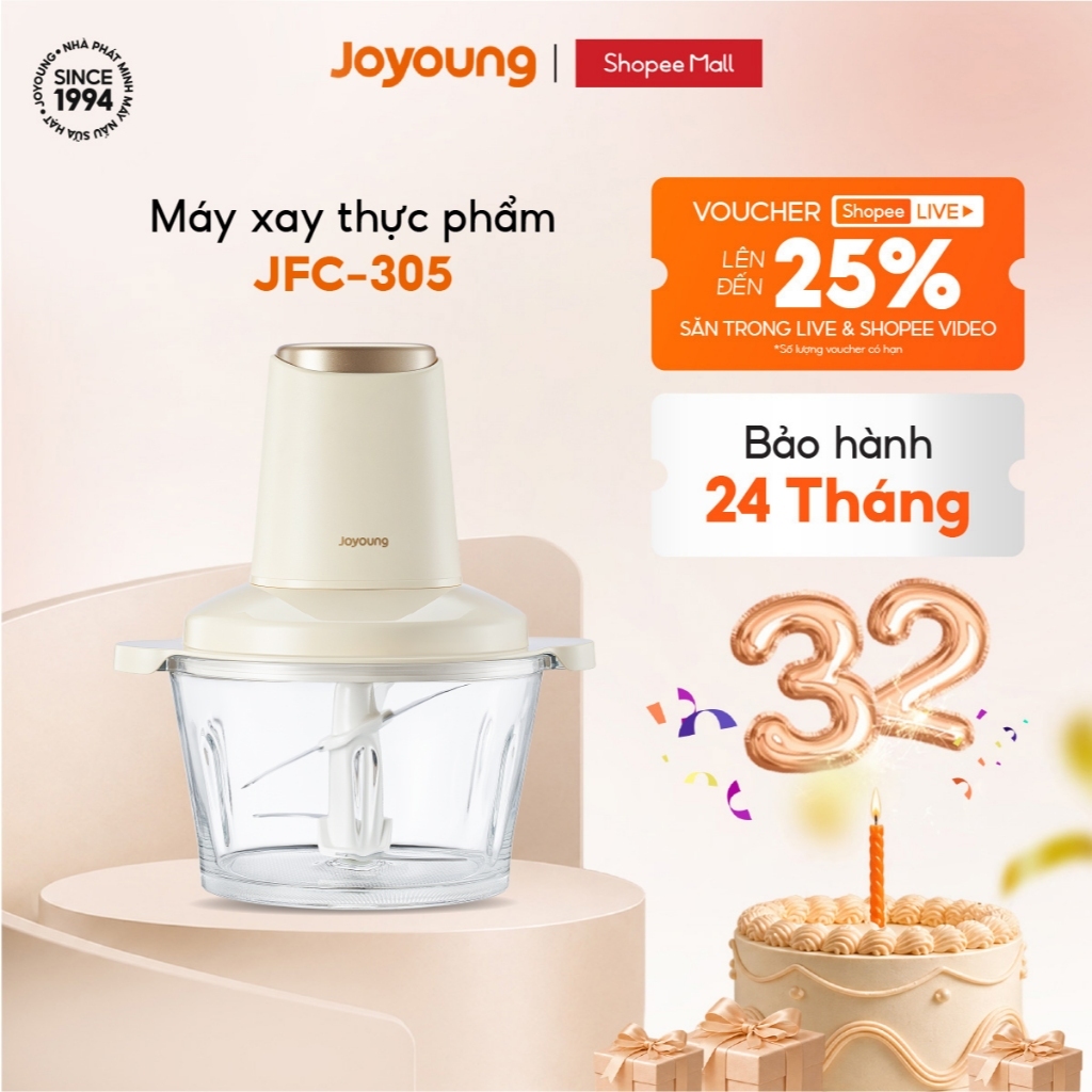[Livestream] Máy xay thực phẩm đa năng Joyoung JFC-305 | Công suất 300W | Dung tích 1.8L