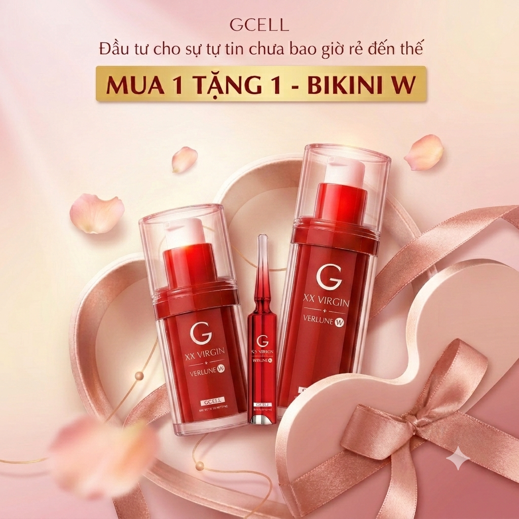 GCELL XXVIRGIN W KEM LÀM HỒNG BIKINI CHÍNH HÃNG (MẪU MỚI)