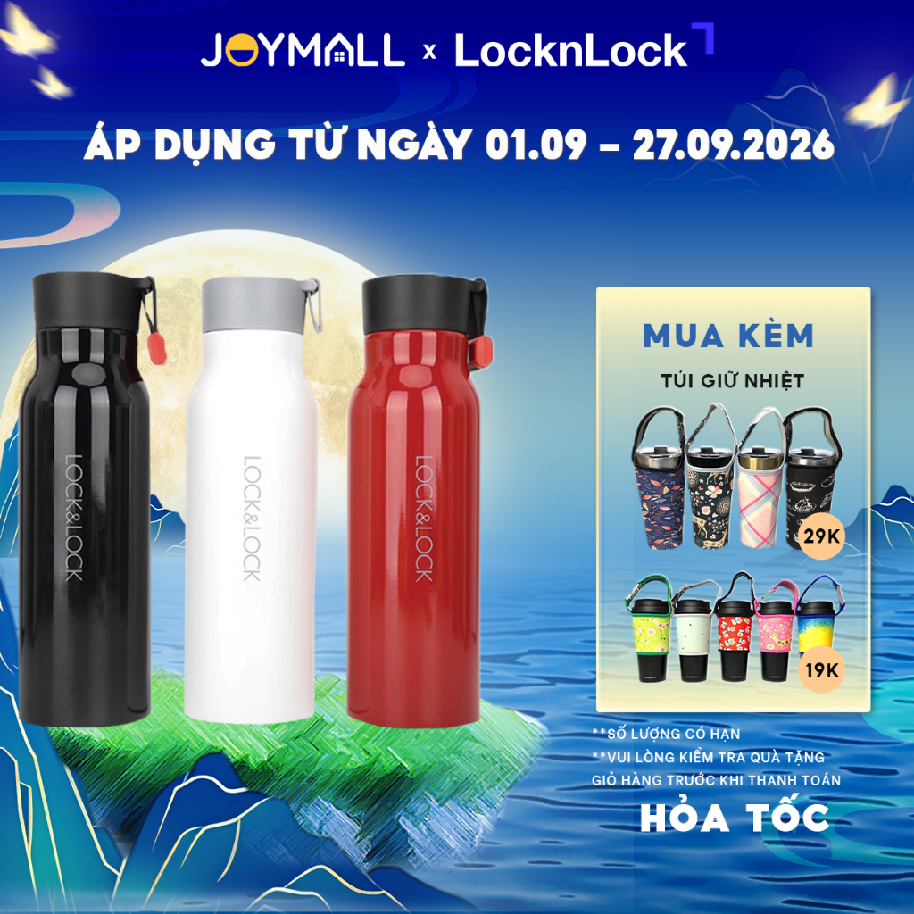 Bình giữ nhiệt LocknLock 500ml LHC4125 Name Tumbler, Hàng chính hãng bằng thép không gỉ - JoyMall