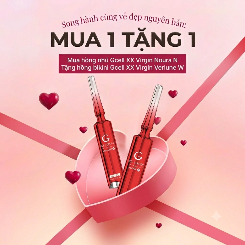 (Mua nhũ tặng nhũ) Kem Hồng Nhũ Hoa Gcell Xxvirgin N1