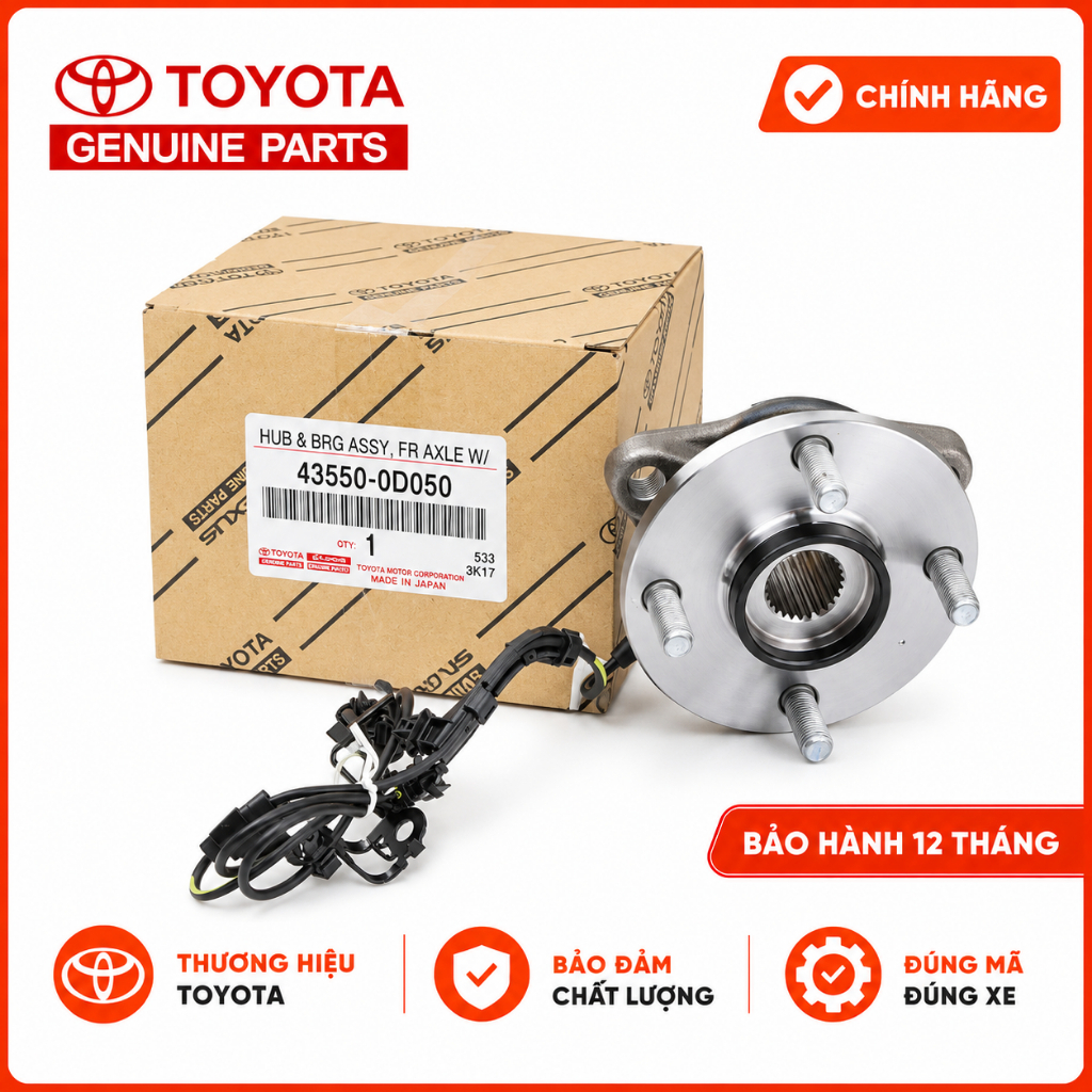 [Chính Hãng] Bi Moay Ơ Trước Trái Phải Toyota Vios Yaris 2014-2020 Có ABS 43560-0D050 43550-0D050
