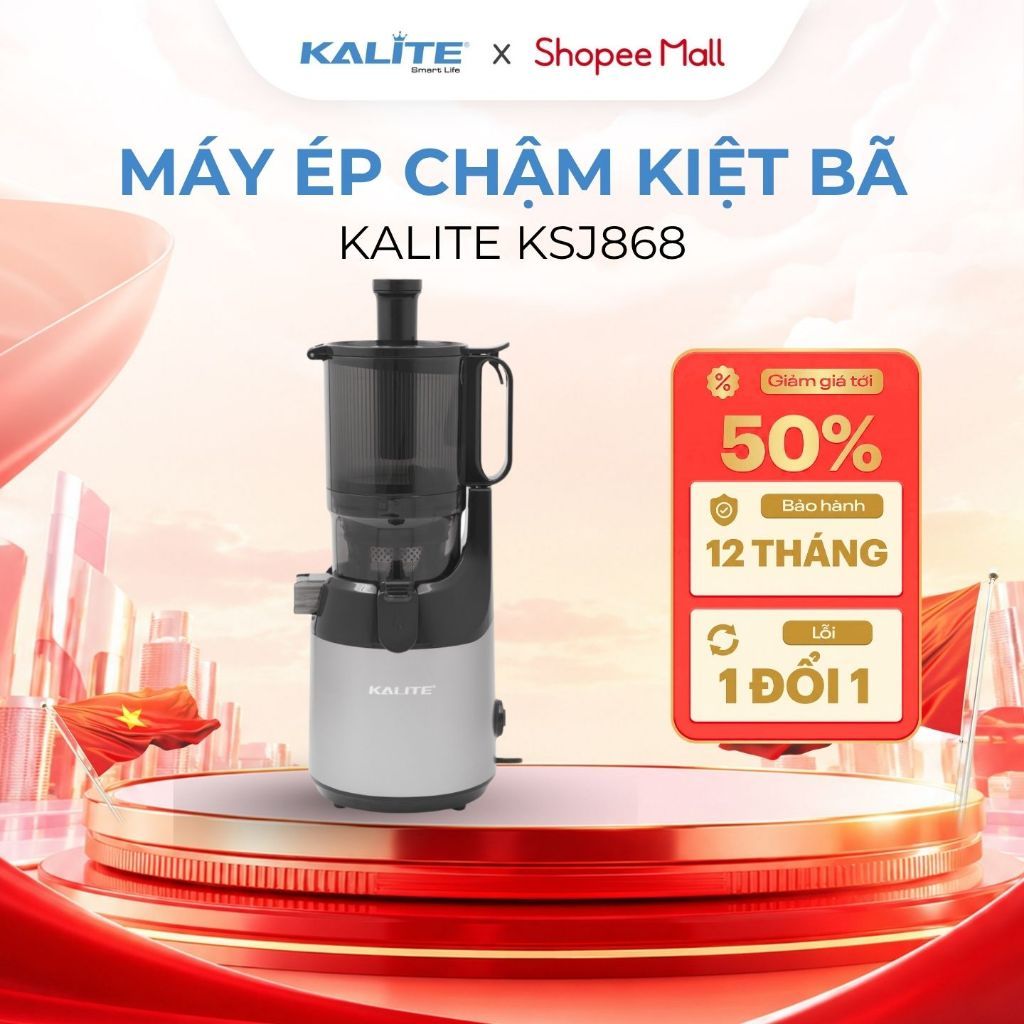 [FS] Máy Ép Chậm Kiệt Bã KALITE KSJ868 250W - Ép Chậm Nguyên Trái Làm Kem Nhuyễn Mịn - Động cơ DC Si