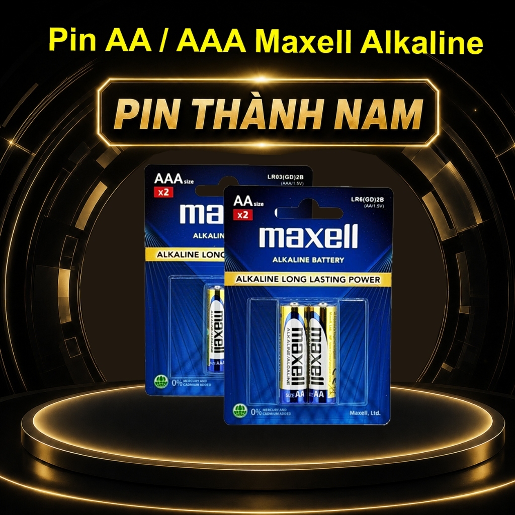 Pin AA / Pin AAA Maxell alkaline Vỉ 2 Viên Chính Hãng
