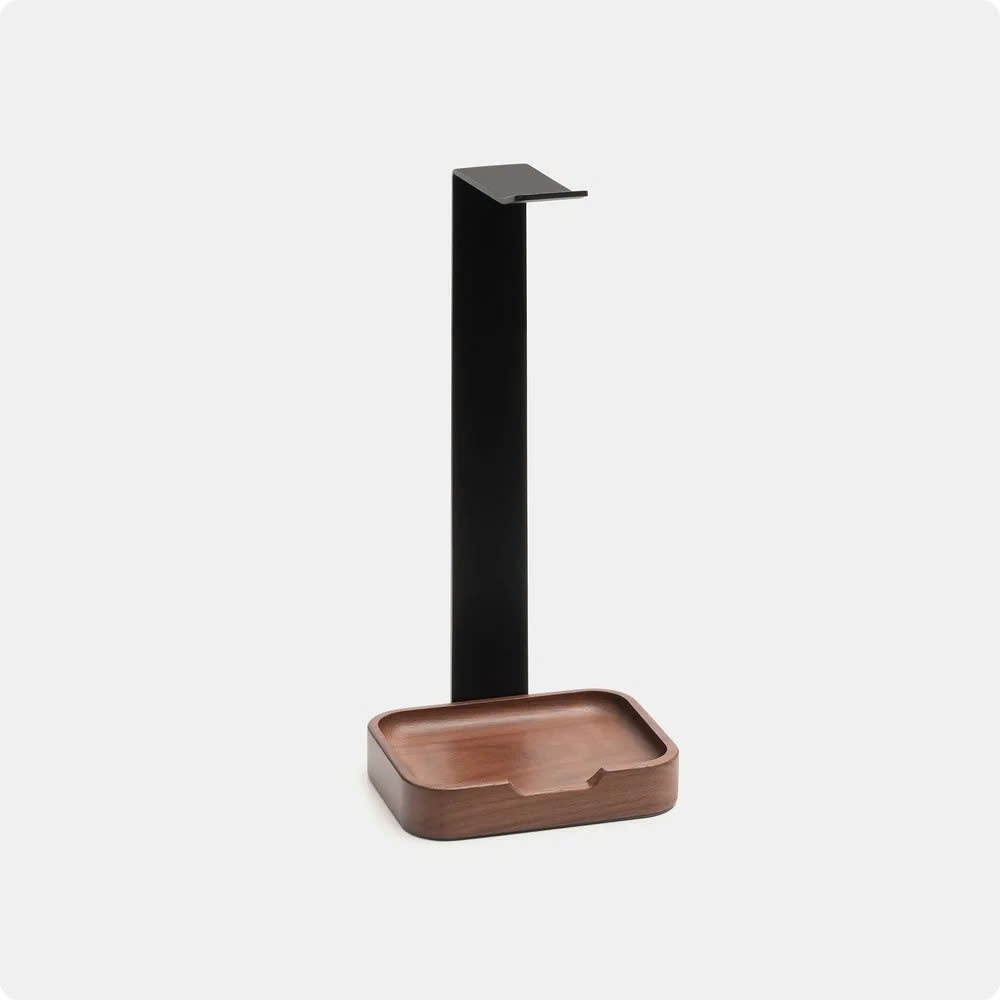 Giá Đỡ Tai Nghe HyperWork HS01 Cao Cấp Chân Nhôm Gỗ Nguyên Tấm Premium Collection Headphone Stand