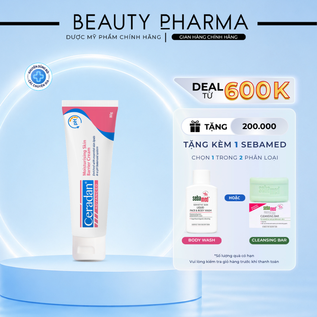 [DATE MỚI-CHÍNH HÃNG] Kem dưỡng ẩm, phục hồi da 30g Ceradan Advanced Moisturising Skin Barrier Cream