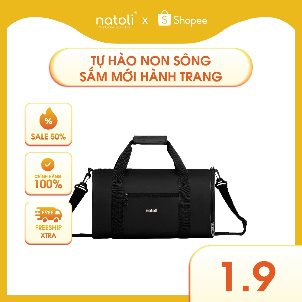 Túi trống thể thao, túi tập gym mini NATOLI đựng đồ tập gym nam nữ cao cấp BST Multisport Gym Bag T33