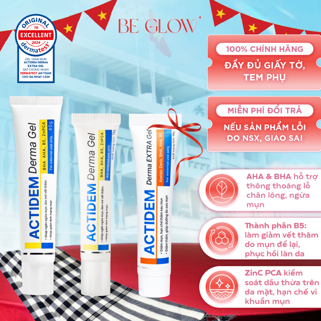Gel giảm mụn ACTIDEM Derma Gel / Extra Gel 18gr / 40gr - Be Glow Beauty