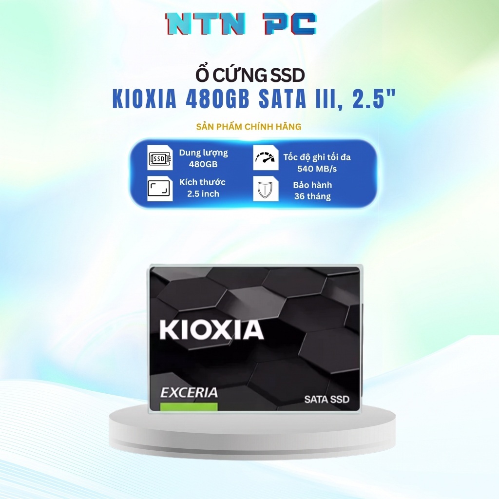 SSD Kioxia Exceria 480GB 2.5 inch SATA III | NEW | CHÍNH HÃNG | BẢO HÀNH 36 THÁNG