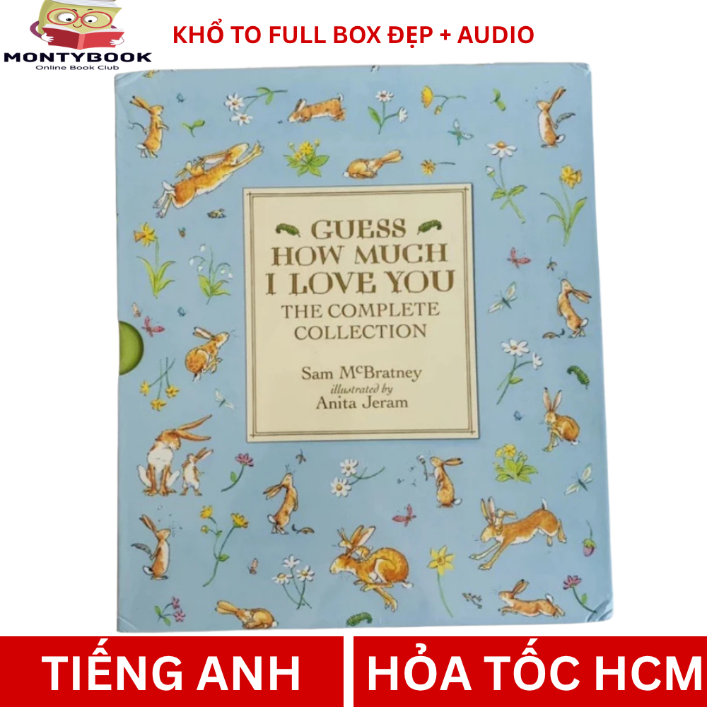 Sách kinh điển - GUESS HOW MUCH I LOVE YOU bộ 5 cuốn full boxset, tặng audio cho bé luyện nghe và đọ