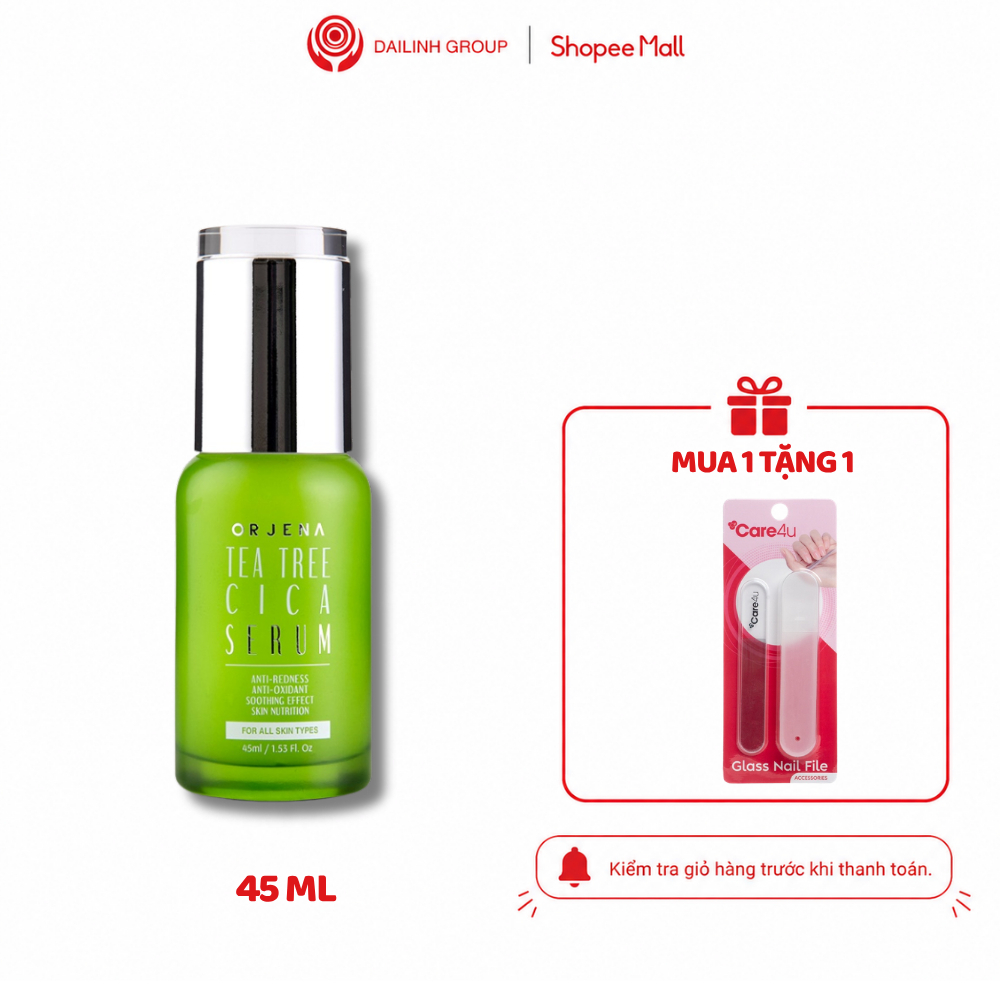 Serum Orjena Tràm Trà & Rau Má Hỗ Trợ Giảm Mụn, Cấp Ẩm, Dịu Da Nhạy Cảm 45ML