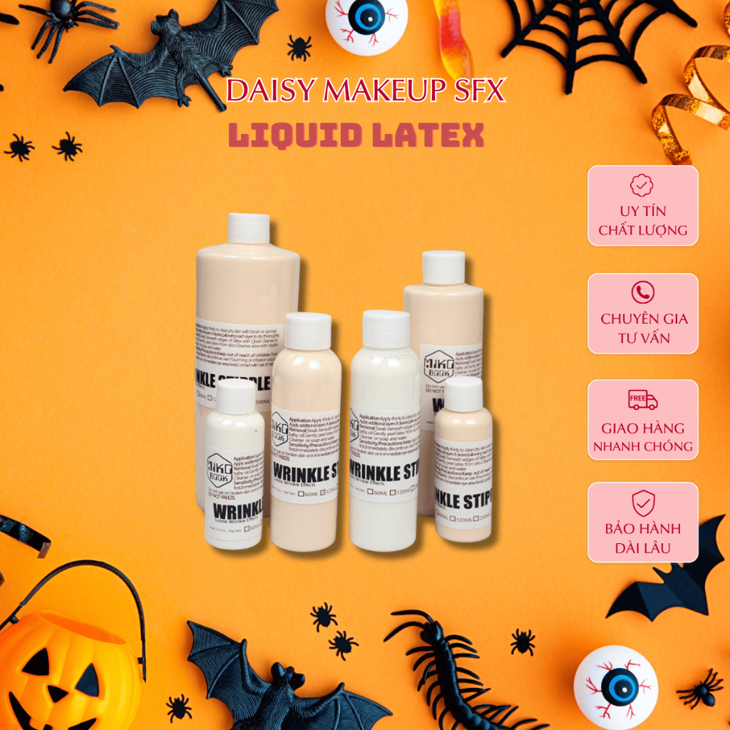 Liquid Latex Mủ Cao Su Hóa Trang Giả Da, Vết Rách, Vết Bỏng, Da Nhăn, Hóa Trang Makeup SFX